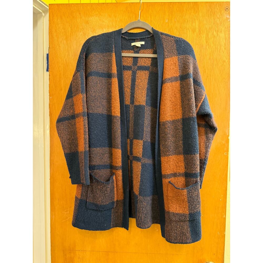 American Eagle Plaid Cardigan